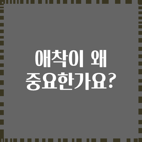 애착이 왜 중요한가요?