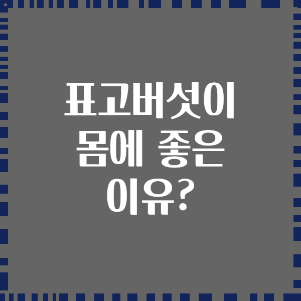표고버섯이 몸에 좋은 이유?