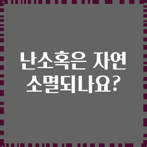 난소혹은 자연 소멸되나요?