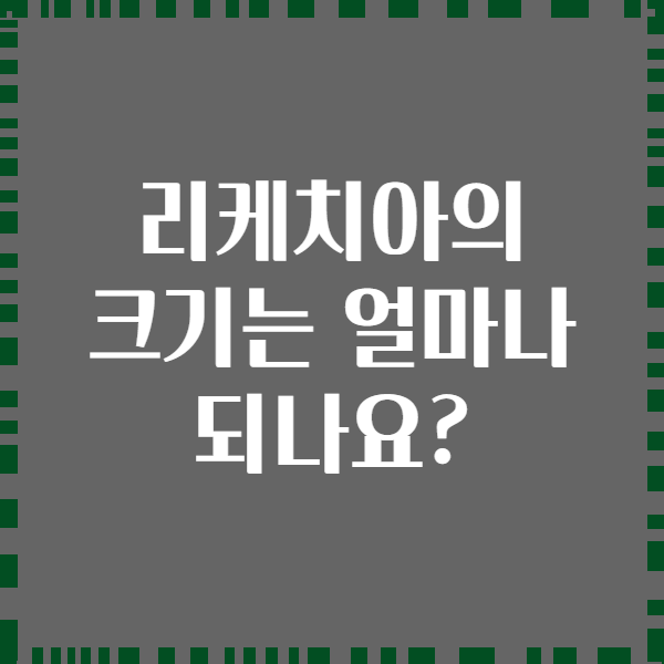 리케치아의 크기는 얼마나 되나요?