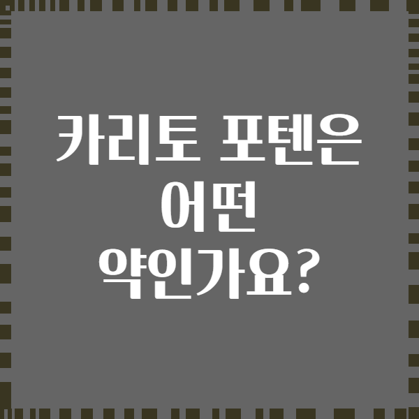 카리토 포텐은 어떤 약인가요?