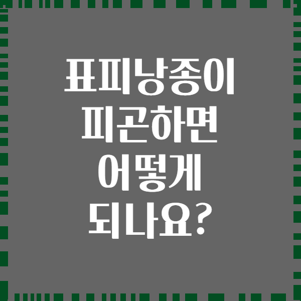 표피낭종이 피곤하면 어떻게 되나요?