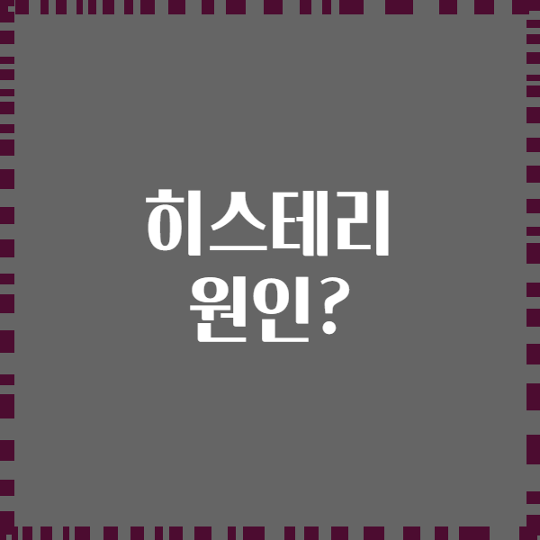 히스테리 원인?