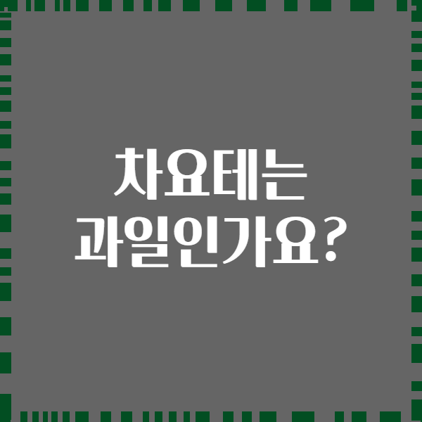 차요테는 과일인가요?
