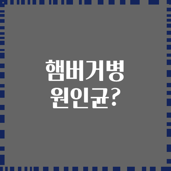 햄버거병 원인균?
